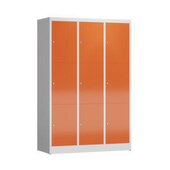 Schließfachschrank, HxBxT 1800x1185x500mm, 3x3 Fächer, Zyl.-Schl.