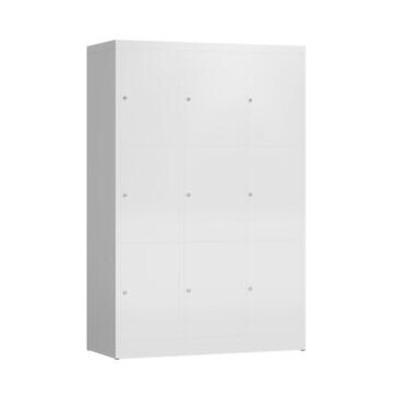 Schließfachschrank, HxBxT 1800x1185x500mm, 3x3 Fächer, Zyl.-Schl.