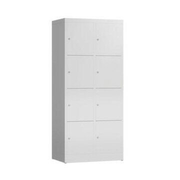 Schließfachschrank, HxBxT 1800x800x500mm, 2x4 Fächer, Zyl.-Schl.