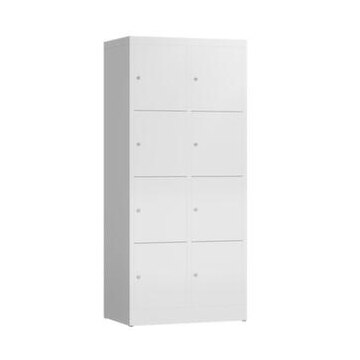 Schließfachschrank, HxBxT 1800x800x500mm, 2x4 Fächer, Zyl.-Schl.