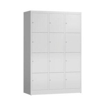 Schließfachschrank, HxBxT 1800x1185x500mm, 3x4 Fächer, Zyl.-Schl.