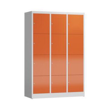 Schließfachschrank, HxBxT 1800x1185x500mm, 3x4 Fächer, Zyl.-Schl.