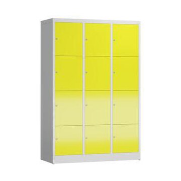 Schließfachschrank, HxBxT 1800x1185x500mm, 3x4 Fächer, Zyl.-Schl.