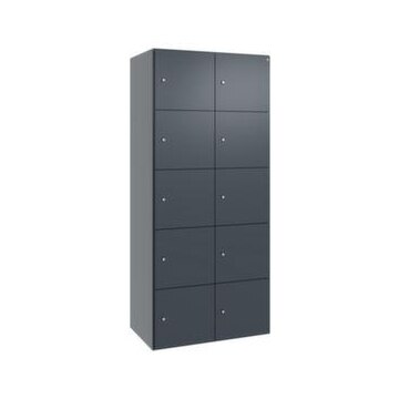 Schließfachschrank,HxBxT 1850x800x525mm,2x5 Fächer,Zylinderschloss