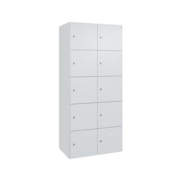 Schließfachschrank,HxBxT 1850x800x525mm,2x5 Fächer,Zylinderschloss