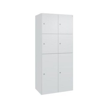 Schließfachschrank,HxBxT 1850x800x525mm,2x3 Fächer,Zylinderschloss