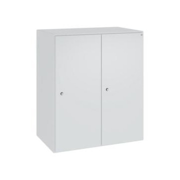 Garderobenschrank,HxBxT 950x800x525mm,2 Abt.,Abt. B 400mm,Zylinderschloss