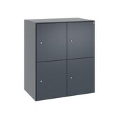 Schließfachschrank,HxBxT 950x800x525mm,2x2 Fächer,Zylinderschloss