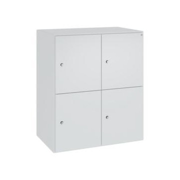 Schließfachschrank,HxBxT 950x800x525mm,2x2 Fächer,Zylinderschloss