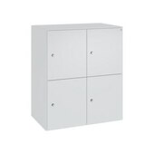 Schließfachschrank,HxBxT 950x800x525mm,2x2 Fächer,Zylinderschloss