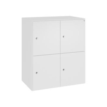 Schließfachschrank,HxBxT 950x800x525mm,2x2 Fächer,Zylinderschloss