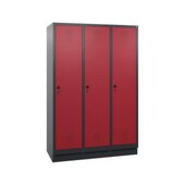 Garderobenschrank,HxBxT 1800x1190x500mm,Korpus RAL7021,Front RAL3003