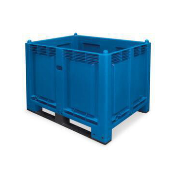 Großbehälter, HxLxB 850x800x1200mm, 550l, PP, blau, Wände geschlossen