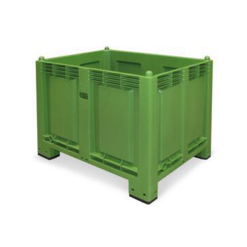 Großbehälter, HxLxB 850x800x1200mm, 550l, PP, grün, Wände geschlossen