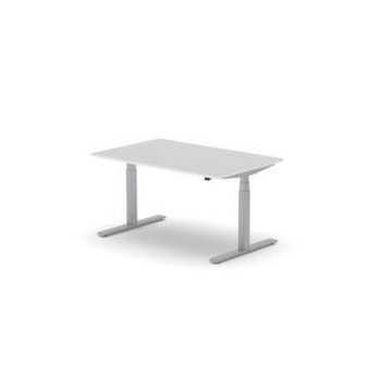 Elektrisch hvst. Schreibtisch, HxBxT 640-1300x1400x900mm, Platte weiß