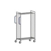 Kommissionierwagen, Tragl. 100kg, 2 Etage(n), Drahtgitterboden, vzkt.