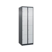 Schließfachschrank, HxBxT 1850x600x500mm, 2x4 Fächer, Zyl.-Schl.