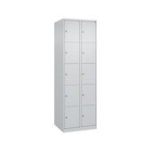 Schließfachschrank, HxBxT 1850x600x500mm, 2x5 Fächer, Zyl.-Schl.