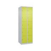 Schließfachschrank, HxBxT 1850x600x500mm, 2x5 Fächer, Zyl.-Schl.