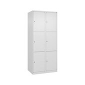 Schließfachschrank, HxBxT 1850x800x500mm, 2x3 Fächer, Zyl.-Schl.