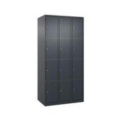 Schließfachschrank, HxBxT 1850x900x500mm, 3x4 Fächer, Zyl.-Schl.