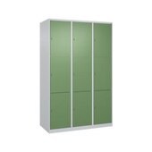 Schließfachschrank, HxBxT 1850x1200x500mm, 3x3 Fächer, Zyl.-Schl.