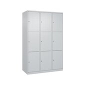 Schließfachschrank, HxBxT 1850x1200x500mm, 3x3 Fächer, Zyl.-Schl.