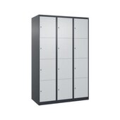 Schließfachschrank, HxBxT 1850x1200x500mm, 3x4 Fächer, Zyl.-Schl.