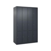 Schließfachschrank, HxBxT 1850x1200x500mm, 4x3 Fächer, Zyl.-Schl.