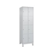 Schließfachschrank, HxBxT 1950x600x500mm, 2x4 Fächer, Zyl.-Schl., Füße