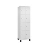 Schließfachschrank, HxBxT 1950x600x500mm, 2x4 Fächer, Zyl.-Schl., Füße