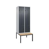 Z-Garderobenschrank, HxBxT 2120x800x815mm, 4 Abt., Abt. B 400mm