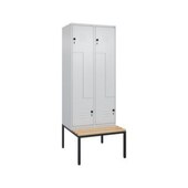 Z-Garderobenschrank, HxBxT 2120x800x815mm, 4 Abt., Abt. B 400mm