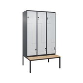 Z-Garderobenschrank, HxBxT 2120x1200x815mm, 6 Abt., Abt. B 400mm