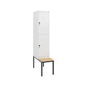 Doppelstöckiger Sitzbankschrank, HxBxT 1950x400x815mm, 1x2 Abt.