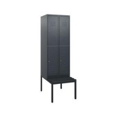 Doppelstöckiger Sitzbankschrank, HxBxT 1950x600x815mm, 2x2 Abt.