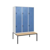 Doppelstöckiger Sitzbankschrank, HxBxT 1950x1200x815mm, 3x2 Abt.