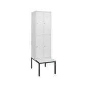 Doppelstöckiger Sitzbankschrank, HxBxT 2120x600x815mm, 2x2 Abt.