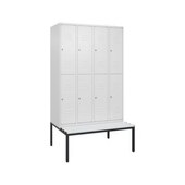 Doppelstöckiger Sitzbankschrank, HxBxT 2120x1200x815mm, 4x2 Abt.