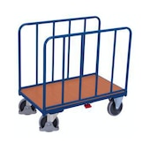 Rohr-Längswandwagen, Tragl. 500kg, Ladefl. LxB 1060x660mm, Holzplatte