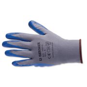 Mănuși fine tricotate, cu acoperire de nitril albastru