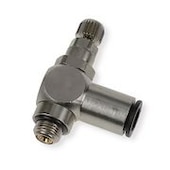 Régleur débit miniature mâle métal. échappement vis extér. cyl. et met. - 7180A