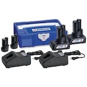 Kit de démarrage accus 2 x 4,0 Ah + chargeur & accus 2 x 2,0 Ah + chargeur 12 V