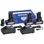 Deux sets de batteries, 2x 6,0 Ah und 2,0 & 6,0 Ah, avec chargeurs 12 V