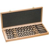 Koffer mit Holz-Schlangenbohrern, 6-teiliges Set Premium