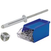 Remache trébol, cabeza plana, aluminio/aluminio de color en caja BERA®