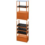 Ensemble meubles BERA® moduls : demi-meuble haut armoire 5 niveaux et demi-meubl