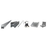 Kit triangulaire pour installation solaire, fixation assemblée, 2 panneaux