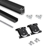 Profil de poignée tranchant avec rouleaux inférieurs pour une porte coulissante