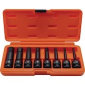 Coffret douilles impact hexagonales mâles 1/2